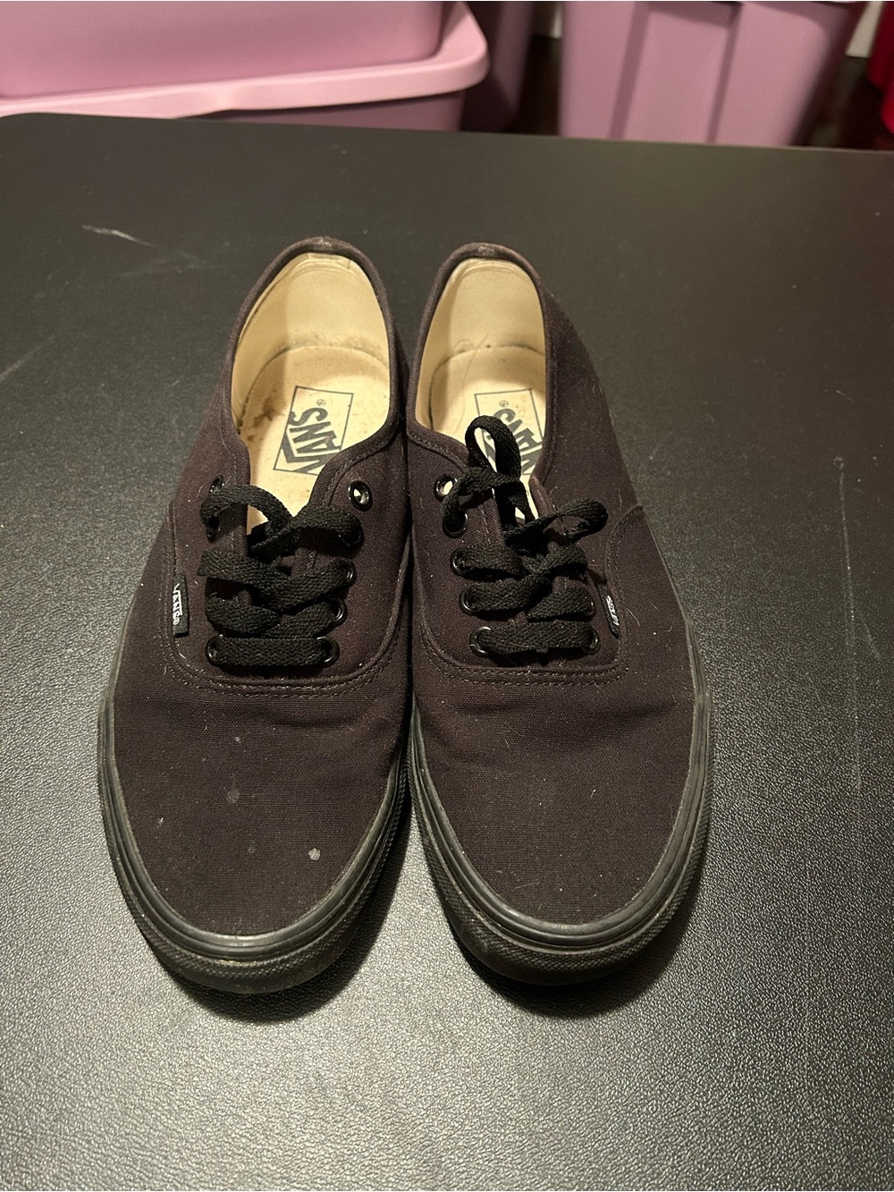Black Vans sneakers men’s 8.5 women’s 10